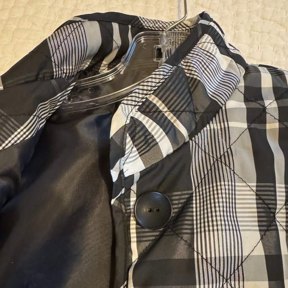 Peck & Peck Jacket Sz M in blk/gray/silver - Picture 14 of 14